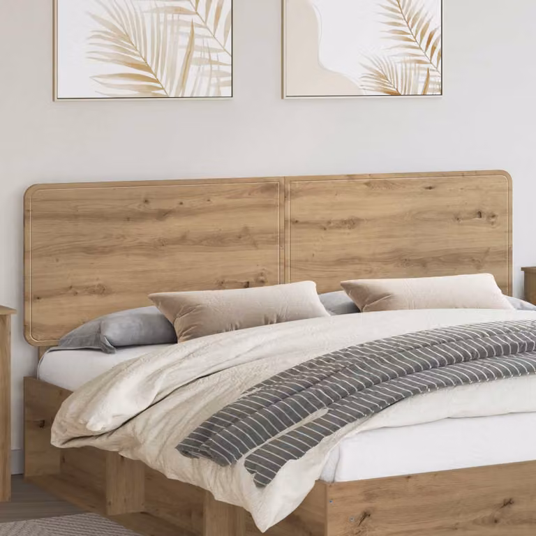 Testiera per letto moderna vidaXL in legno ingegnerizzato rovere marrone