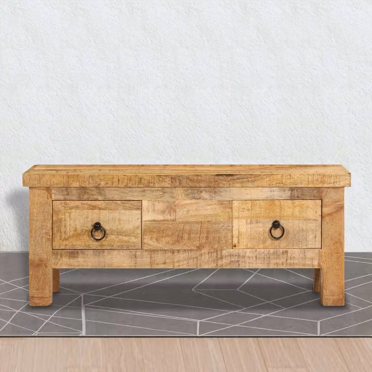 vidaXL Tavolino da Salotto 90x45x35 cm in Legno Massello di Mango