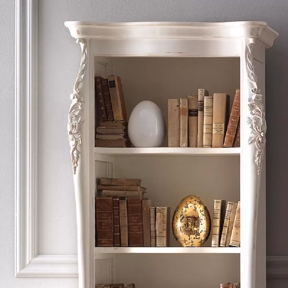 Libreria classica in legno laccato bianco Mobili 2G L: 82 cm, P: 50 cm, H: 203 cm – 4