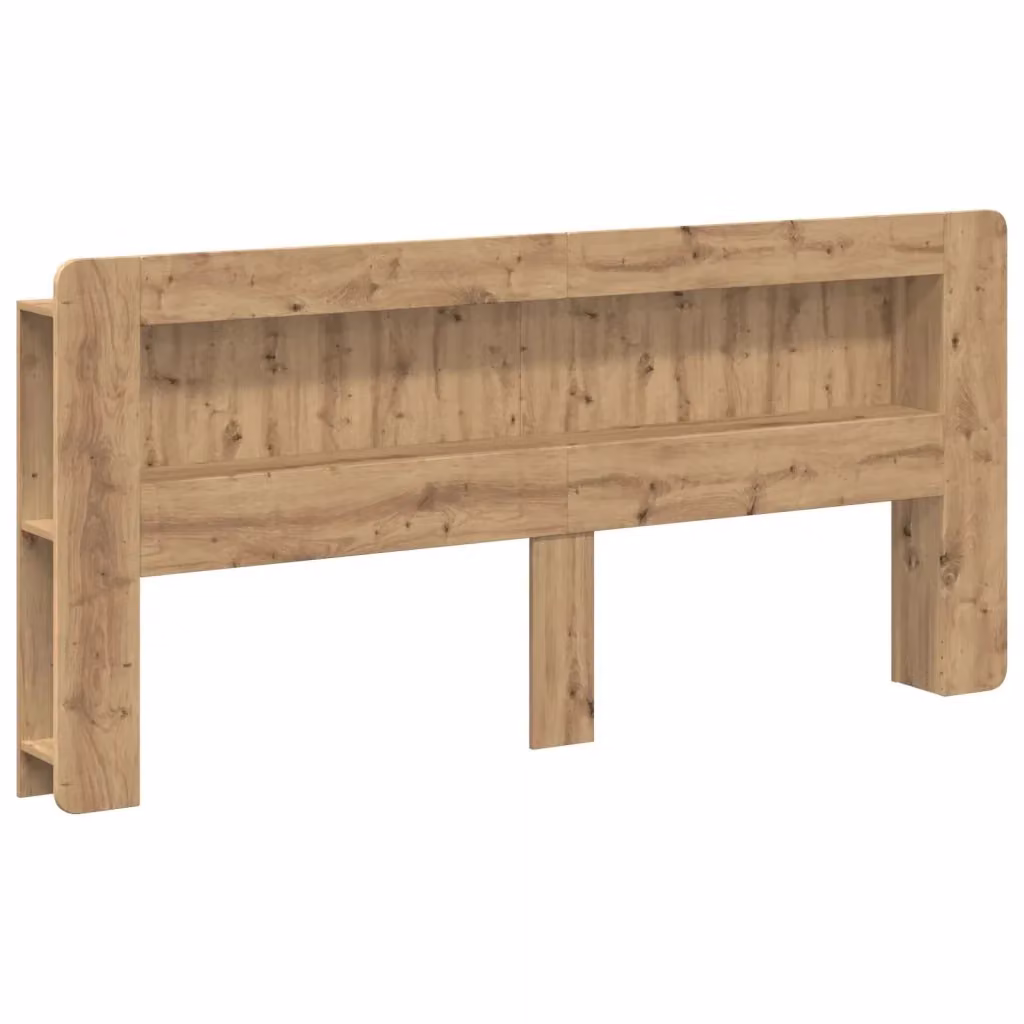 Testata del letto moderna vidaXL con ripiano integrato in legno marrone L/P/H: 200 x 200 cm – 2