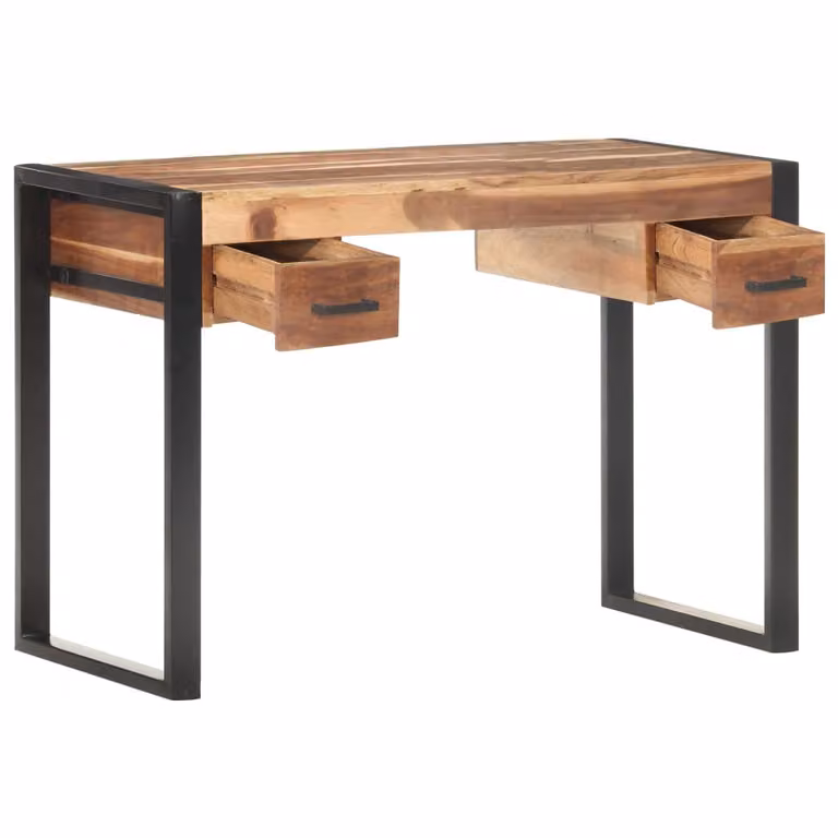 vidaXL Scrivania 110x50x76 cm in legno massiccio
