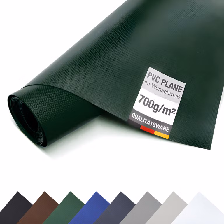 Telone PVC per camion 700 g/m² al metro Telone Premium Bache opaco (verde, 3m x 7m)