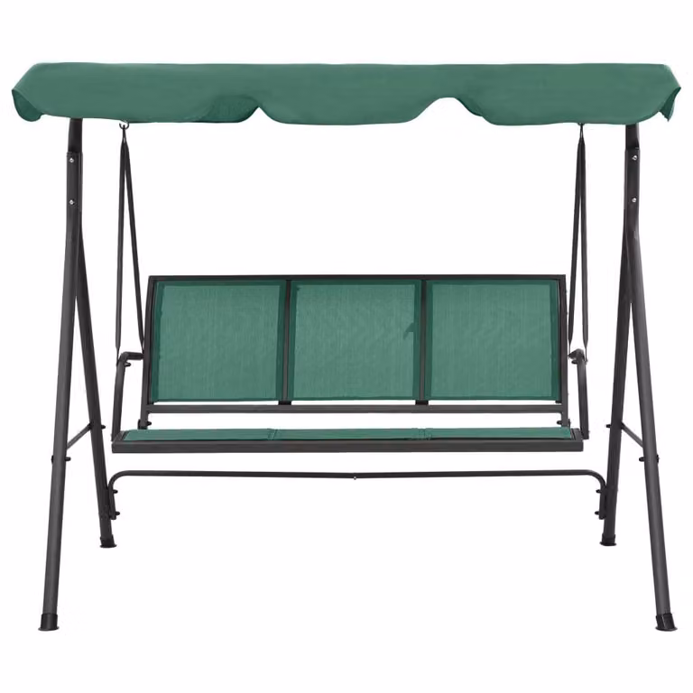 vidaXL Hollywood swing verde 170 cm textilene e acciaio