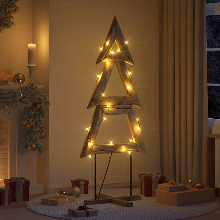 Albero di Natale vidaXL in legno di teak marrone, Altezza: 181 cm