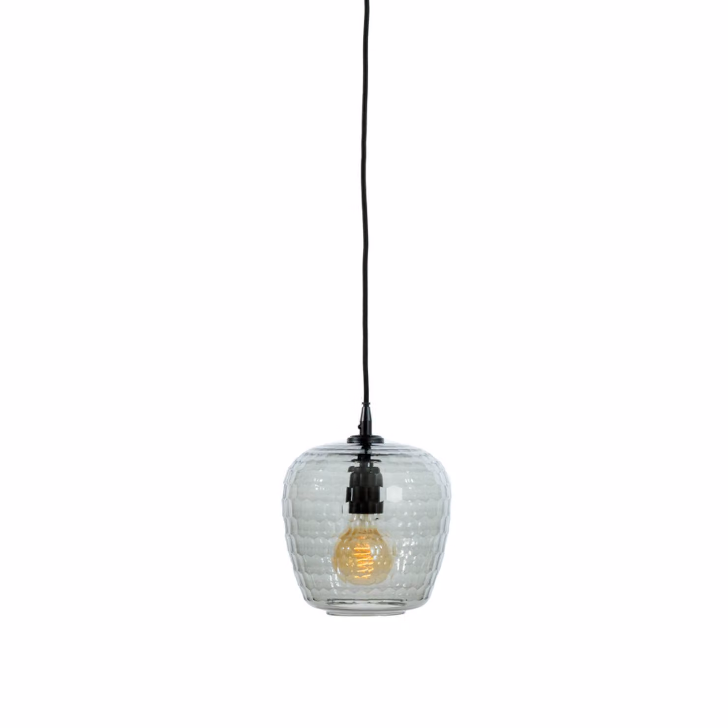 Plafoniera Lampada a sospensione DANITA di Light & Living Lampada Ø20x26 cm vetro fumé-nero