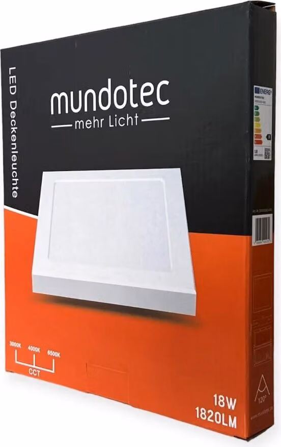 Plafoniera LED 18 watt angolare IP20 CCT 3000K/4000K/6500K