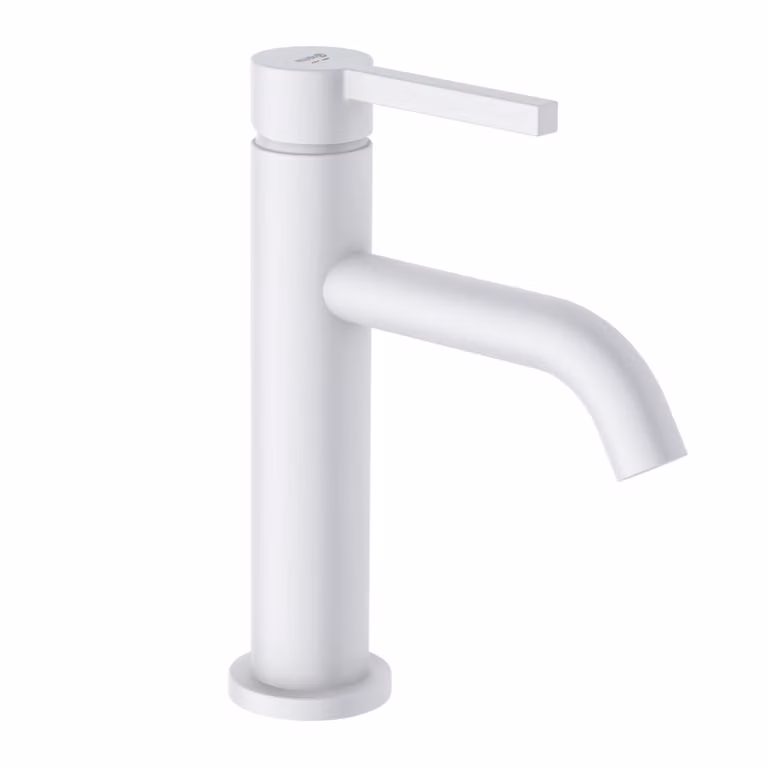 KLUDI NOVA FONTE PURA Mitigeur monocommandé pour lavabos, montage monotrou, hauteur de bec 100mm, garniture d'écoulement PUSH-OPEN, 202885315, 202885315