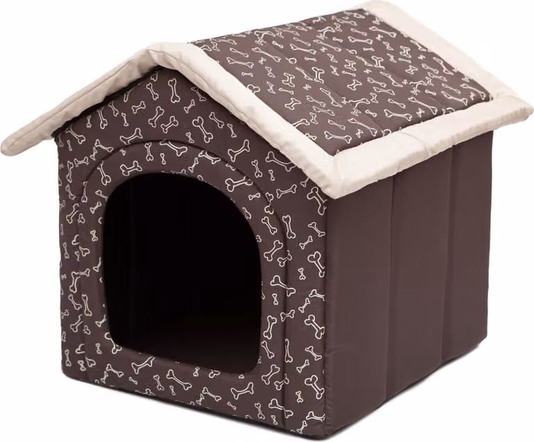Cuccia per cani con cuccia per interni ed esterni - pieghevole, resistente alle intemperie - 38x32 cm - tetto con cerniera | PillowPrim