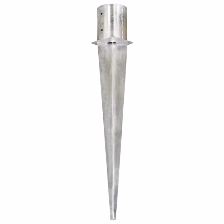 Picchetti di Terra 6 pz Argento 12x91 cm in Acciaio Zincato