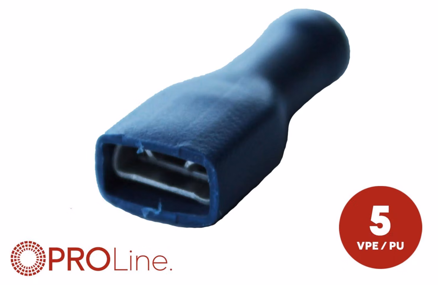 Presa piatta(f) 1,5mm²-2,5mm²/6,3mm blu 5 pezzi