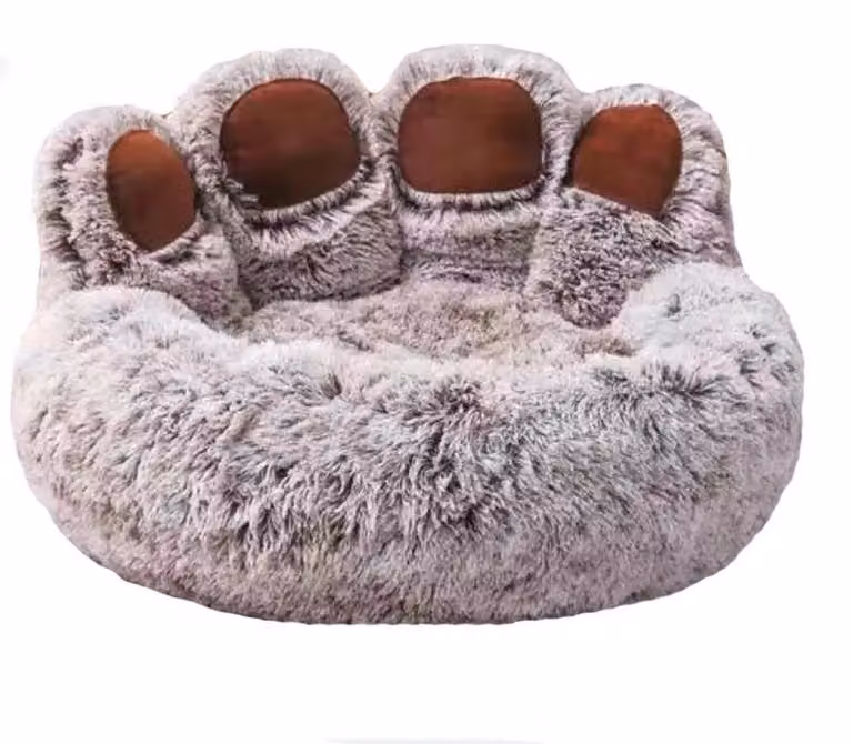 Cuccia per cani, tessuto traspirante, design caldo e confortevole, motivo a gradiente color caffè, taglia XL (90 cm)