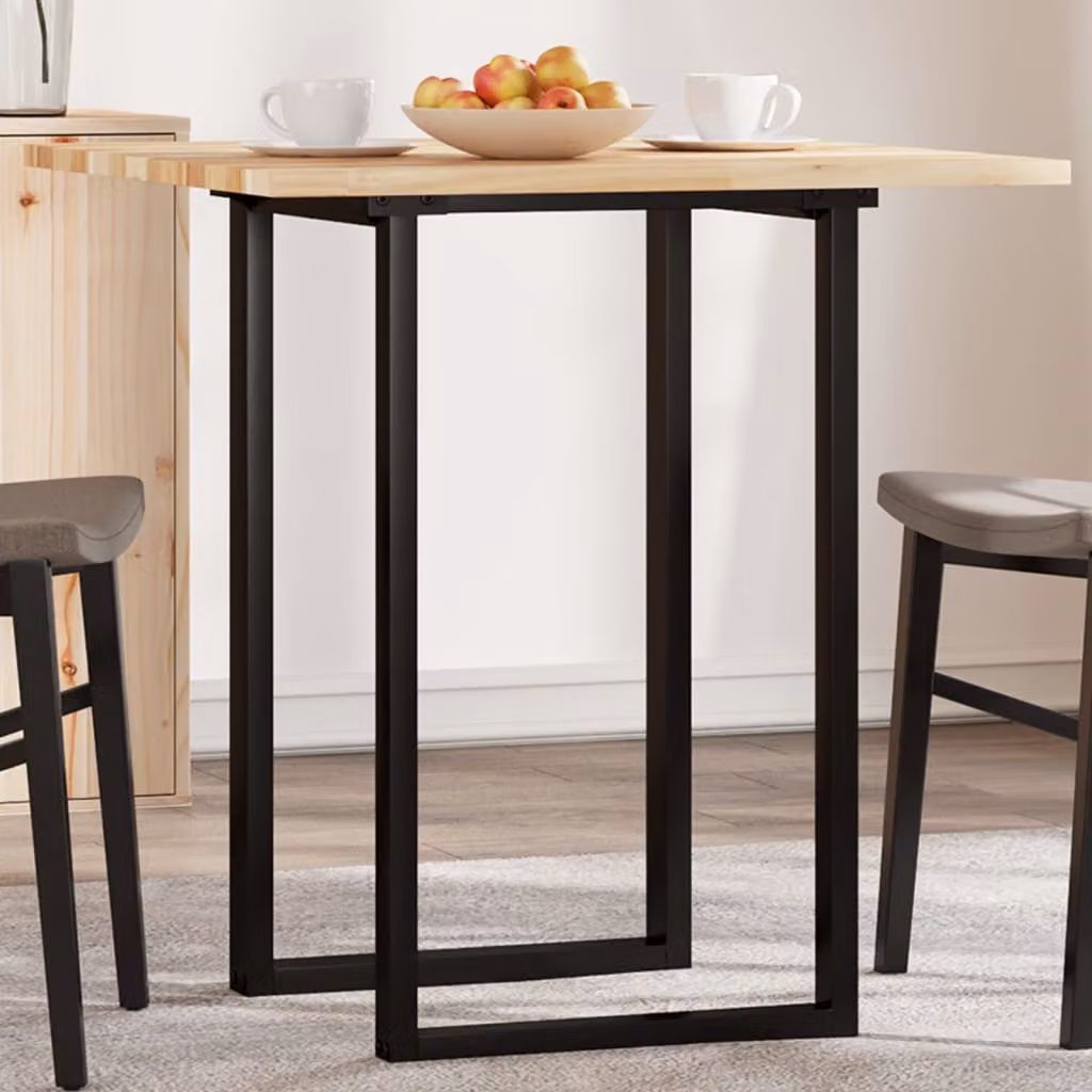 Piano Tavolo Quadrato in Legno Massello di Acacia Marrone vidaXL L/P: 70 x 70 cm, H: 2 cm