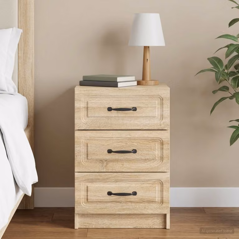 Armadio da Notte vidaXL in Rovere Sonoma, L 43 cm x P 41 cm x H 63,5 cm