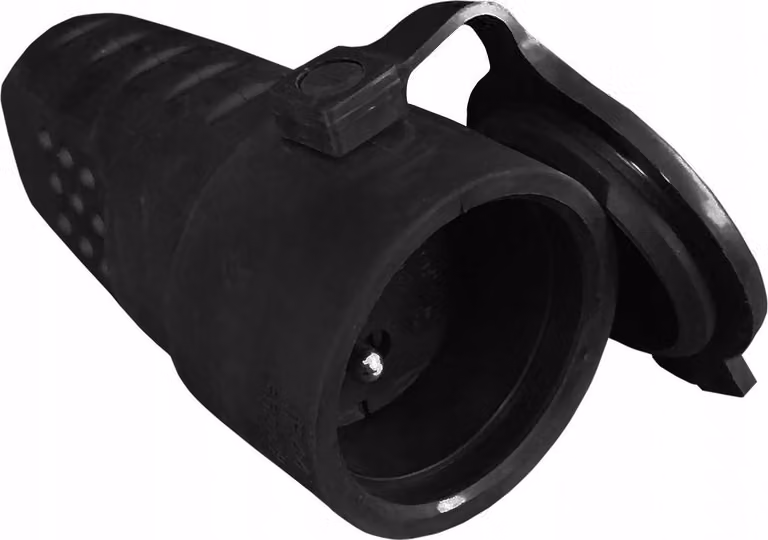 Presa Elgotech in gomma G-10G con messa a terra Nero 1pc