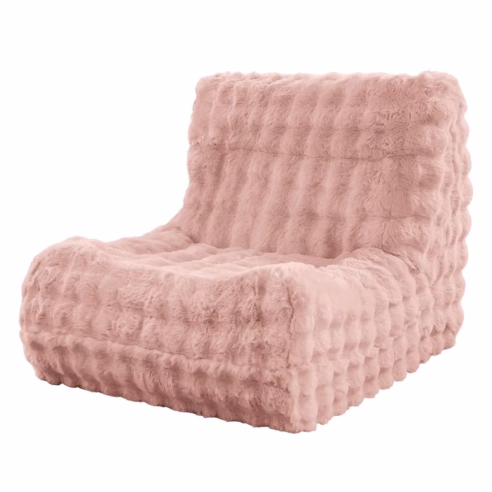 Divano a sacco Minimal in tessuto rosa a forma di bruco per soggiorno e camera da letto – 2