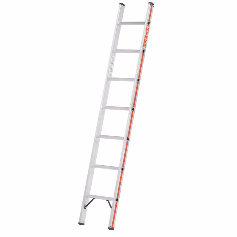 Scala a pioli Hymer, 22 pioli, lunghezza 6,37 m, altezza massima 7,16 m, peso 12,5 kg
