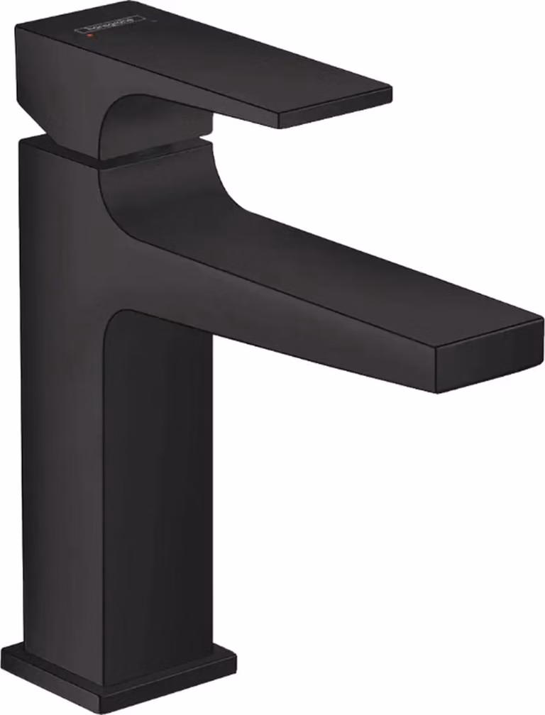Miscelatore lavabo hansgrohe Metropol 110 con dispositivo di scarico push-open, nero opaco, 1 pz.