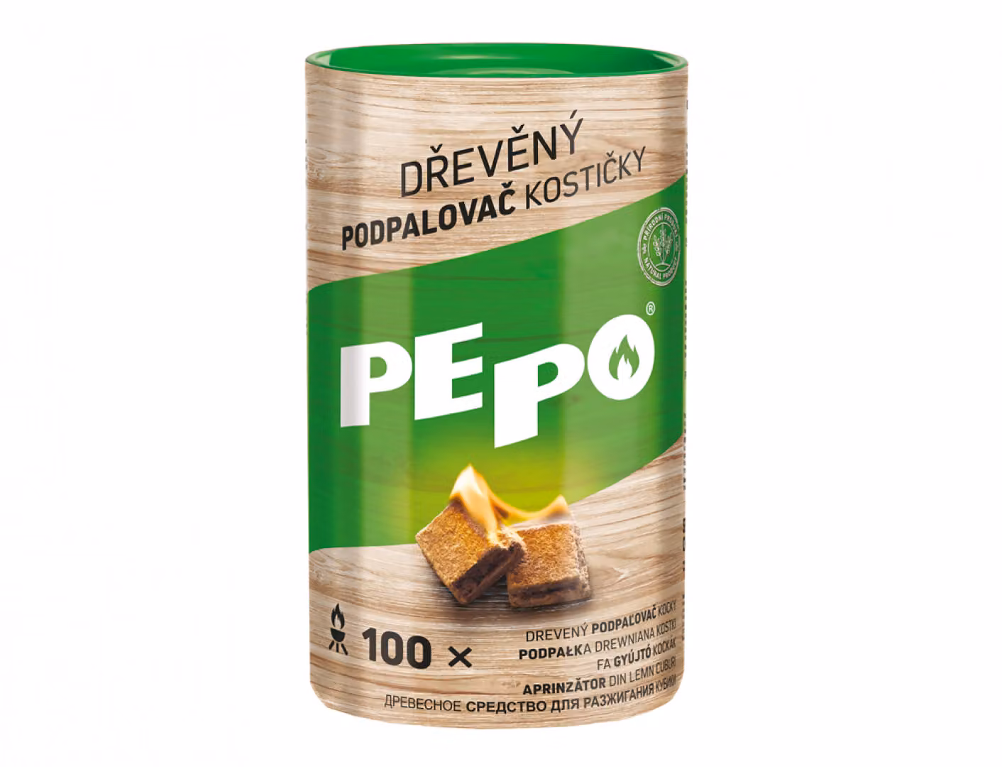 Accendino in legno PE-PO - cubetti 100 pz