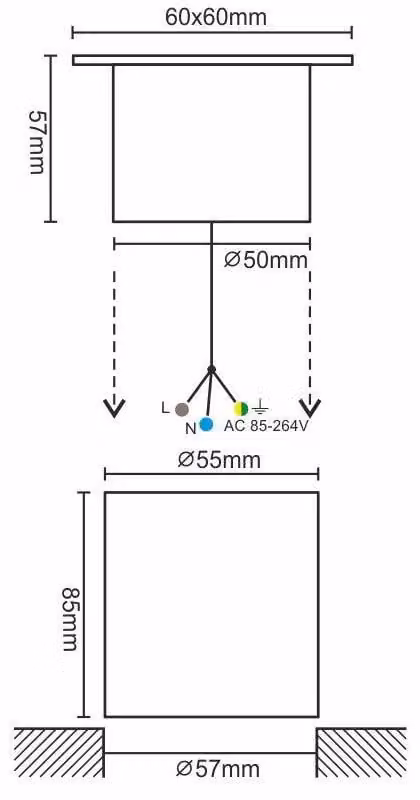 Lampada da esterno a LED, 4W, grado di protezione IP67, temperatura di colore 2800K - Modello LGL514S