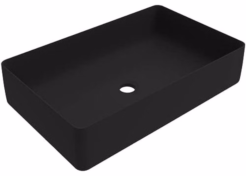 Lavabo da appoggio in Vetroceramica, senza troppofilo, 62x43 cm, bianco