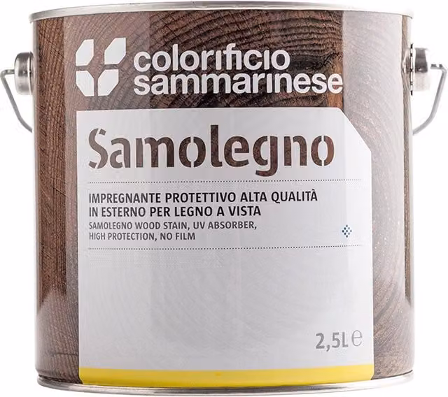 Impregnante per legno Colorificio Sammarinese Castagno Semitrasparente Resistente alle Intemperie 5 l