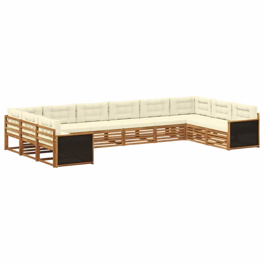Set di 10 divani da giardino vidaXL in legno di acacia massello color beige – 2