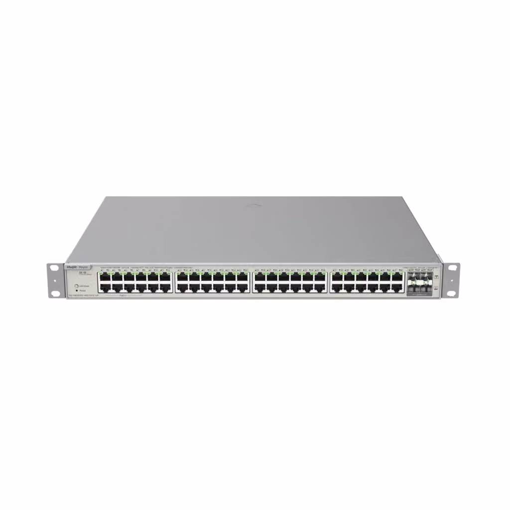 Switch Managed Reyee Cloud Gigabit L3 RG-NBS5200-48GT4XS-UP con 48 porte PoE++ e PoE+, 4 porte SFP+ e routing statico, Power Budget 740W, Argento – 2