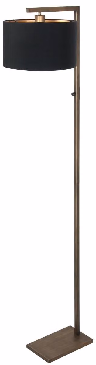 Lampada da terra - bronzo - Stang - lino metallo - lampada d'atmosfera - E27 - 4895BR - Steinhauer