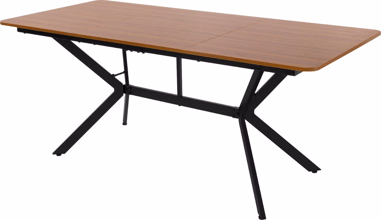 Tavolo da pranzo ML-Design marrone scuro 180x80x75 cm, tavolo da pranzo rettangolare per 6 persone, tavolo da cucina industriale, tavolo da soggiorno con struttura in acciaio
