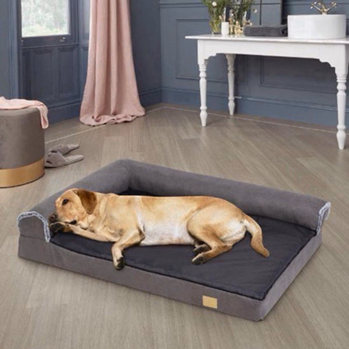 Cuccia ortopedica per cani - Taglia XL - 120x90x25 cm - Copertura lavabile - Forma a L - Morbida