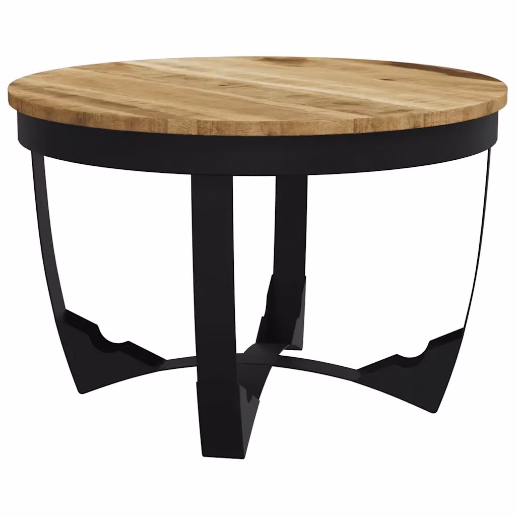 Tavolino da salotto vidaXL in legno di mango e metallo, colore marrone, L: 60 cm, P: 40 cm – 2