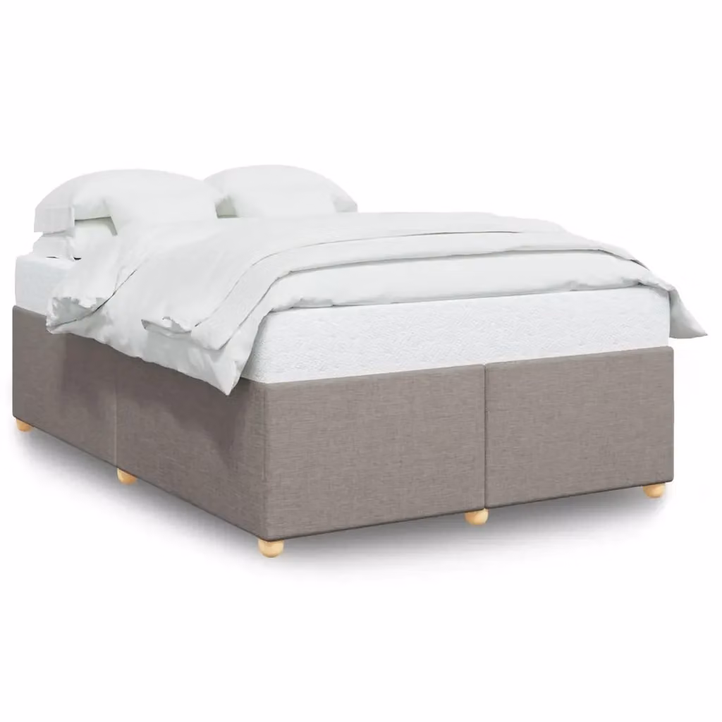 vidaXL Giroletto senza Materasso in Tessuto Tortora L: 140 cm, P: 200 cm – 2