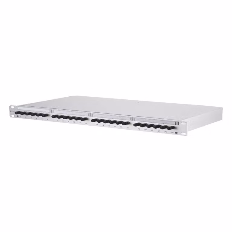 Metz Connect OpDAT PF Patchfeld splice 24xST-S (metallico), OM2, grigio 1502020124-E