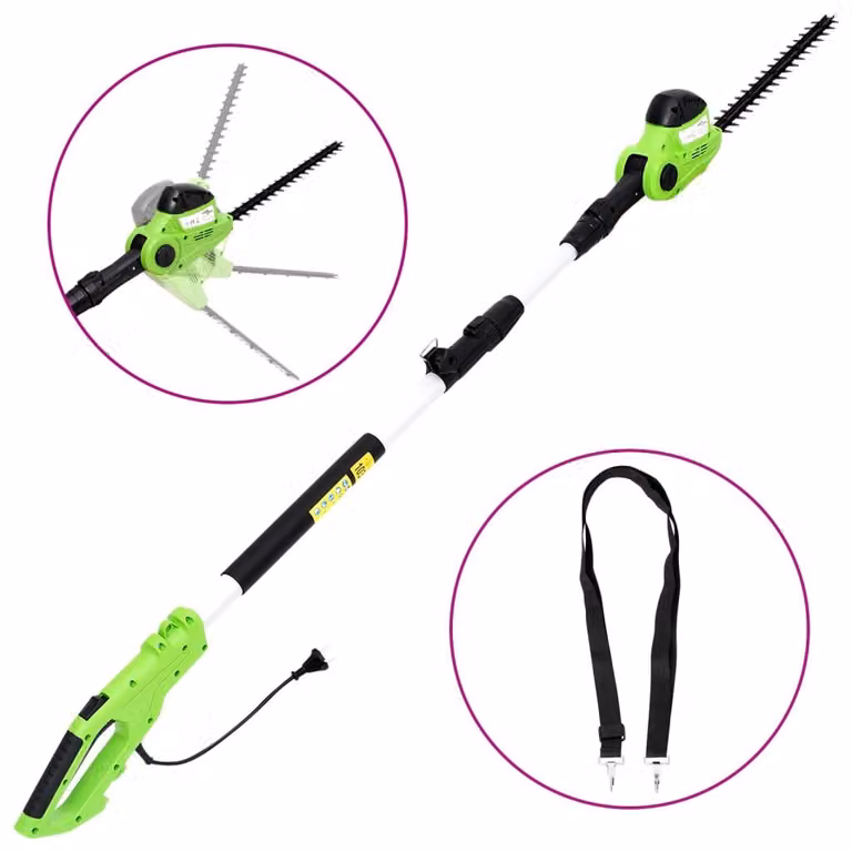 vidaXL Tagliasiepi elettrico ad asta telescopica 41 cm 550 W