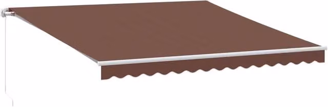 Tenda da Sole | Tenda parasole Retrattile Manuale Marrone 400x350 cm