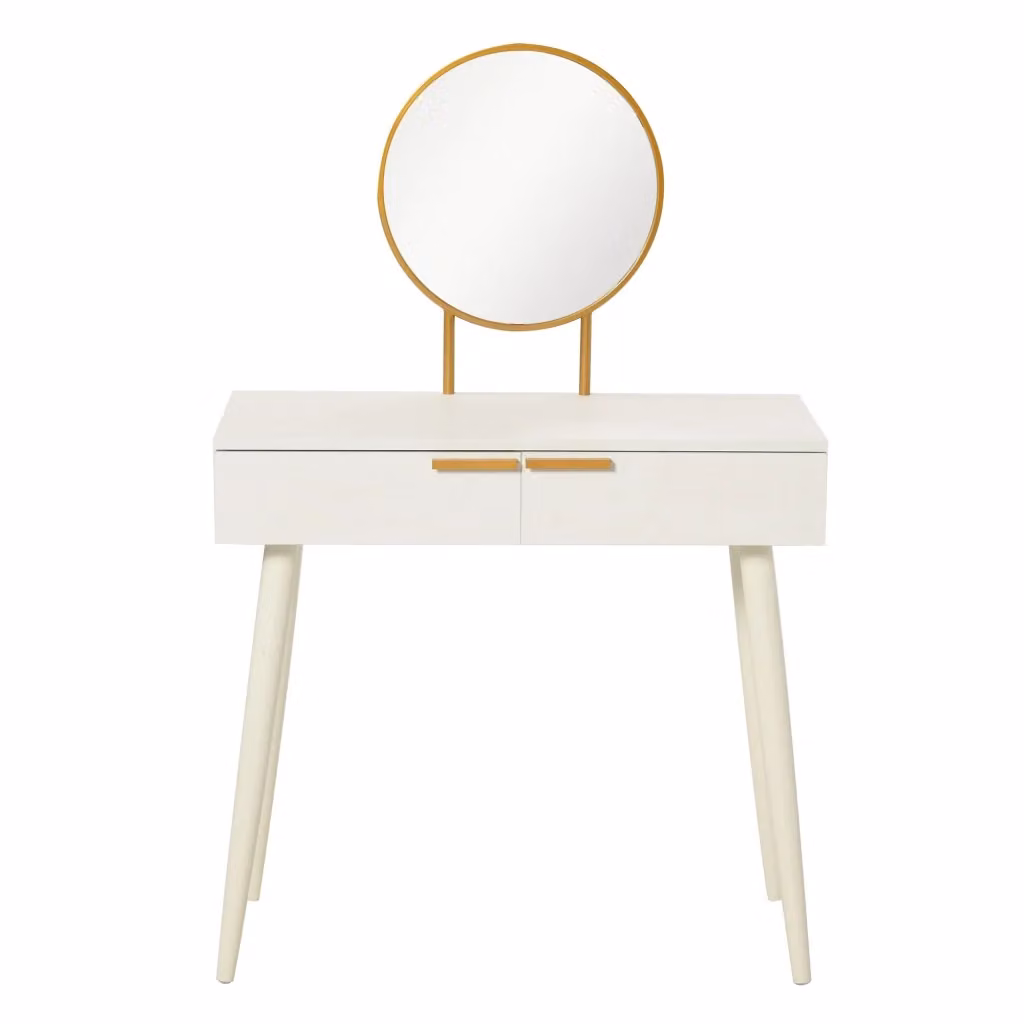 Cassettiera con specchio Minimal bianca L: 80 cm, P: 40 cm, H: 123 cm – 2