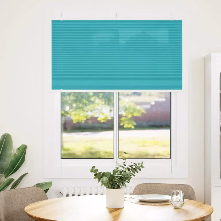 vidaXL Tenda Plissettata Verde petrolio 105x100 cm Larghezza Tessuto