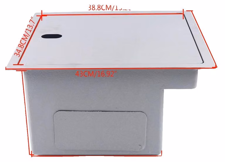 Lavello da cucina, acciaio inossidabile 304, disponibile in versione da incasso o da appoggio, colore argento