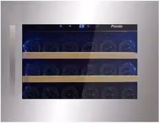 Cantinetta da incasso Pando PVMAV 45 16 XR in acciaio inox silver per 16 bottiglie, Classe E, L: 60 cm
