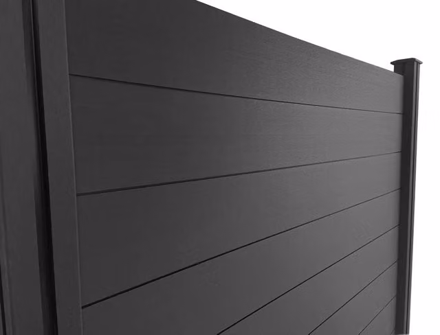 Listoni WPC L196xH183cm per recinzione colore Antracite listone 205x1805mm spessore 20mm