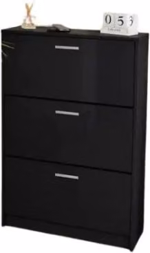 Mobili per scarpe KLARK colore nero lucido alto – 18 paia