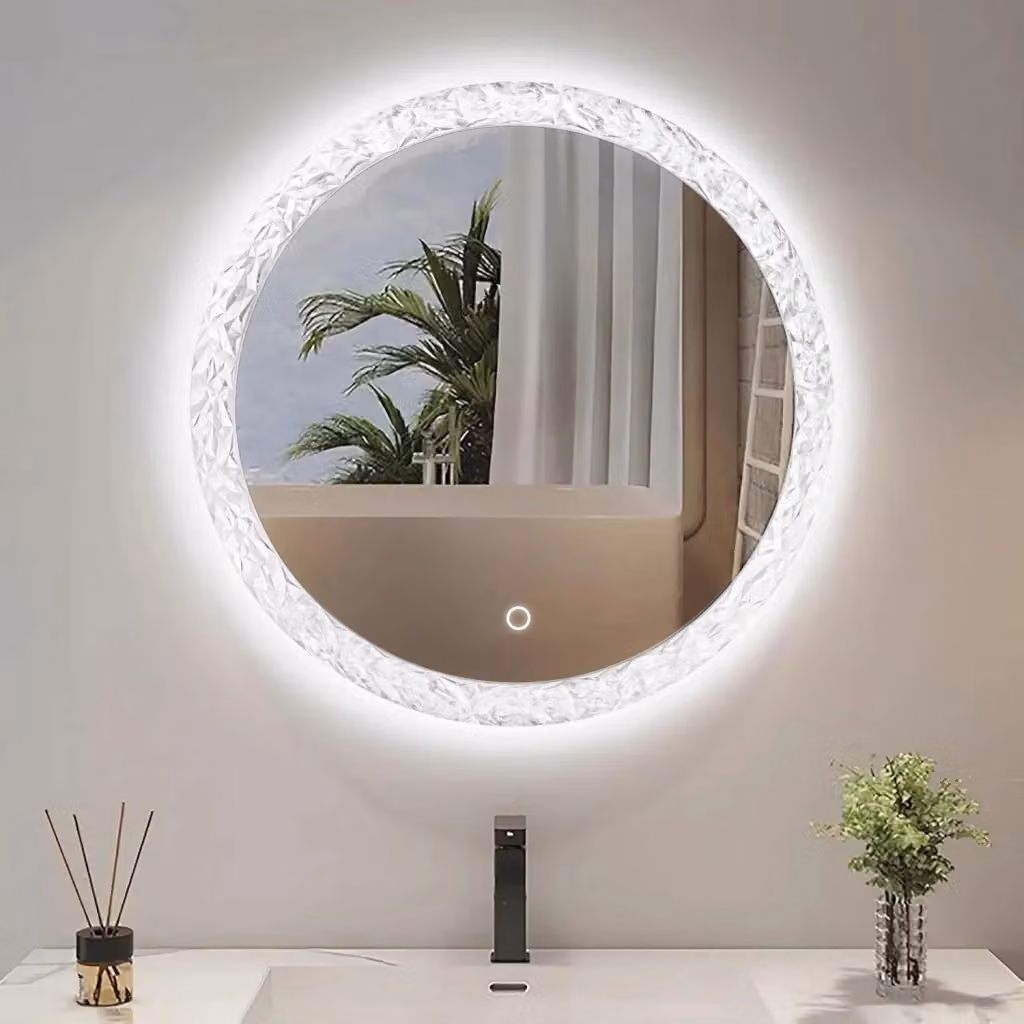 Specchio da parete tondo con luce LED Rea Diametro: 60 cm – 2