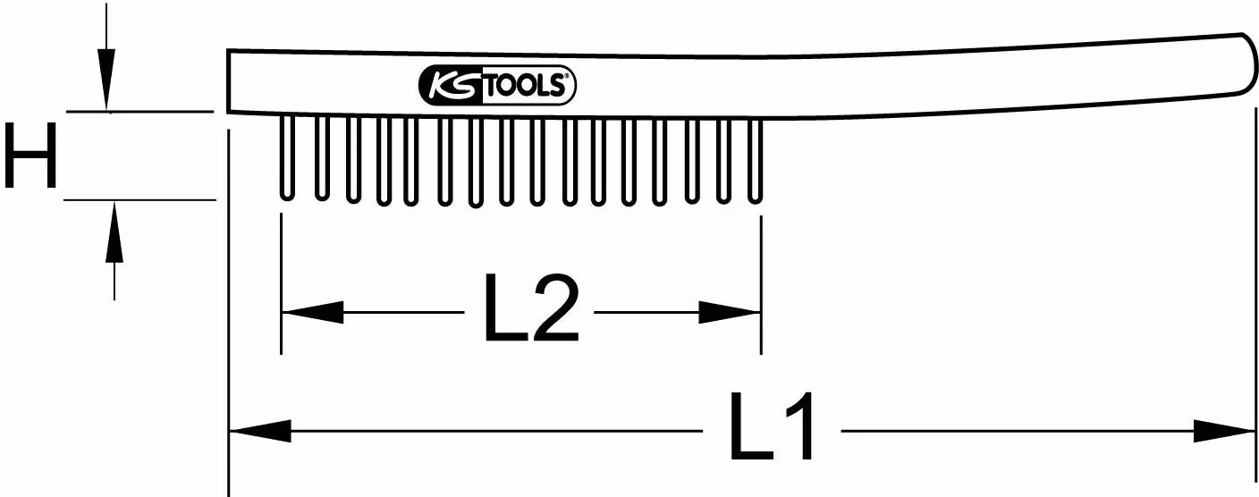 KS TOOLS BRONZEplus Spazzola per candele a filo tondo liscio 145 mm - 963.9593