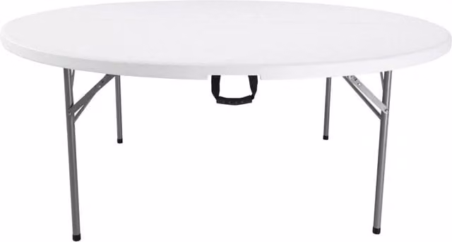 Tavolo da catering rotondo pieghevole GIORDANOSHOP bianco Ø180 cm