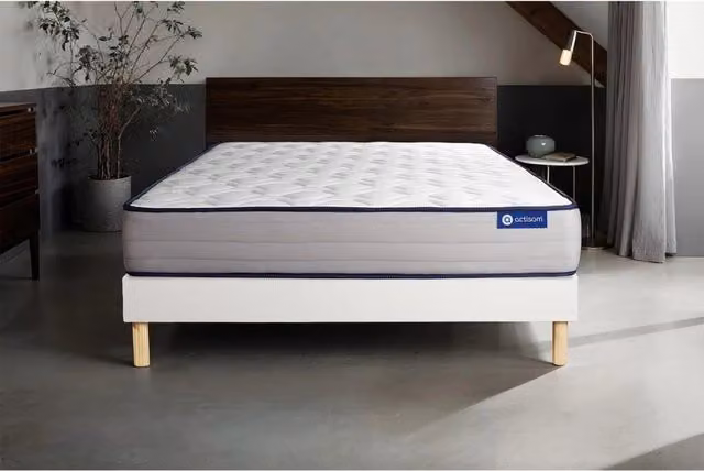 Kit rete e materasso Actiflex form 130x190cm - Spessore : 22cm - Molle insacchettate e memory foam - rigido