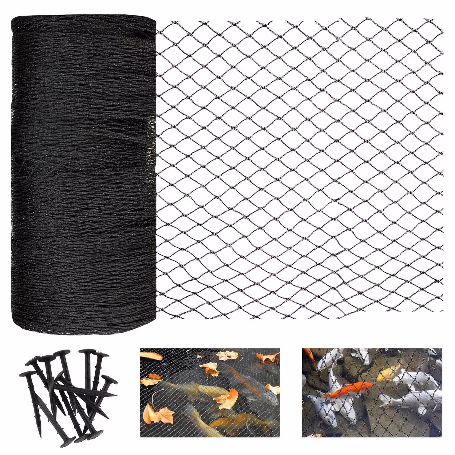 Solidchoice - Rete di protezione per stagni, resistente ai raggi UV, 4 x 5 metri