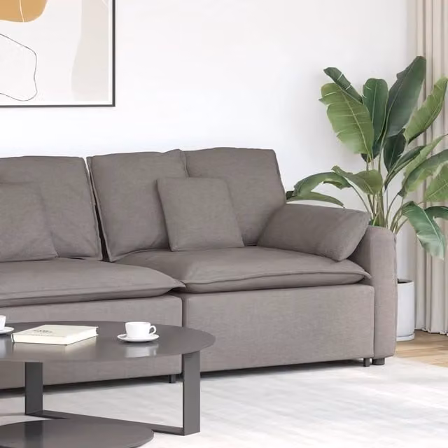 Modulo Terminale Bracciolo Divano Modulare con Cuscini-Sofa Modulare-Divanetto 100 cm 886951