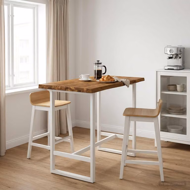 Piano del tavolo rettangolare in legno di acacia vidaXL, colore marrone, L 100 cm x P 40 cm x H 3,2 cm