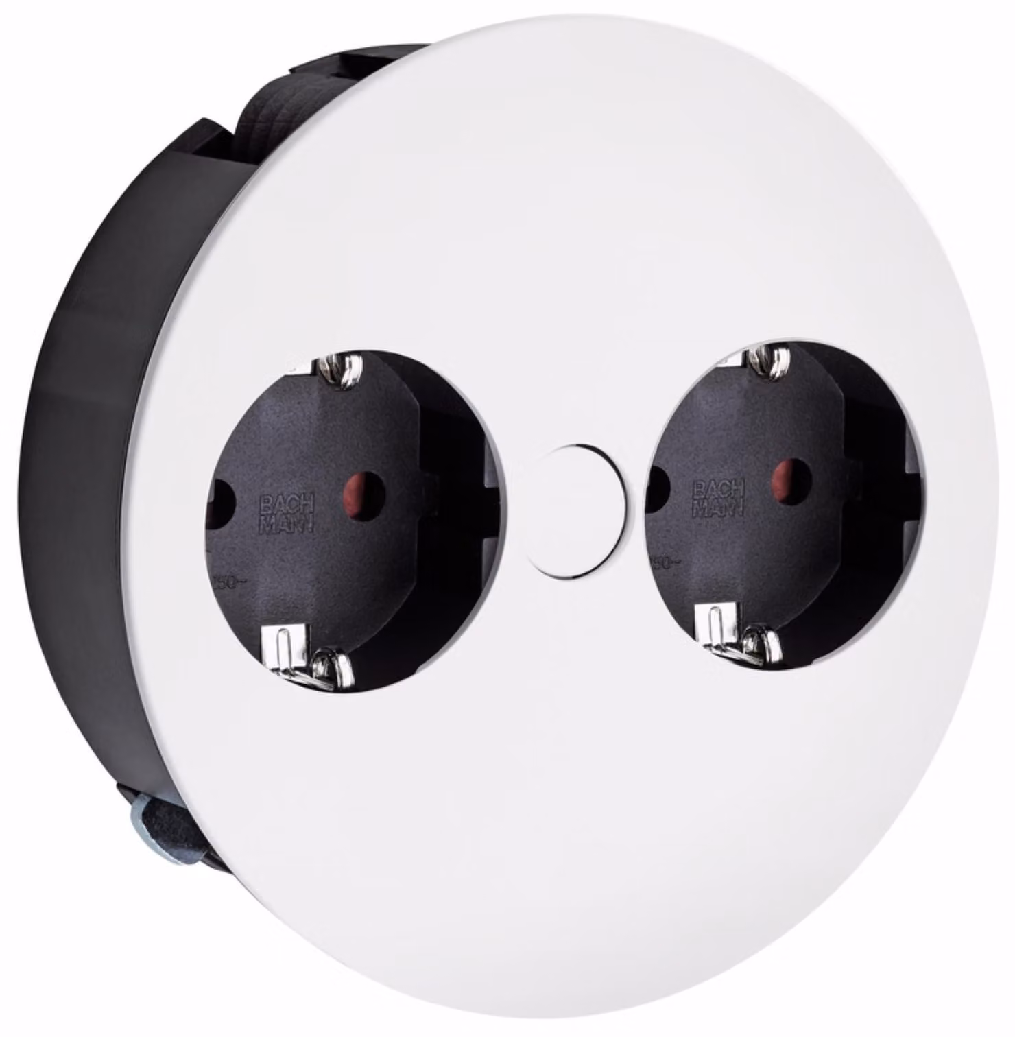 BachmannTwist presa doppia con prese Schuko, bianco opaco 7053076