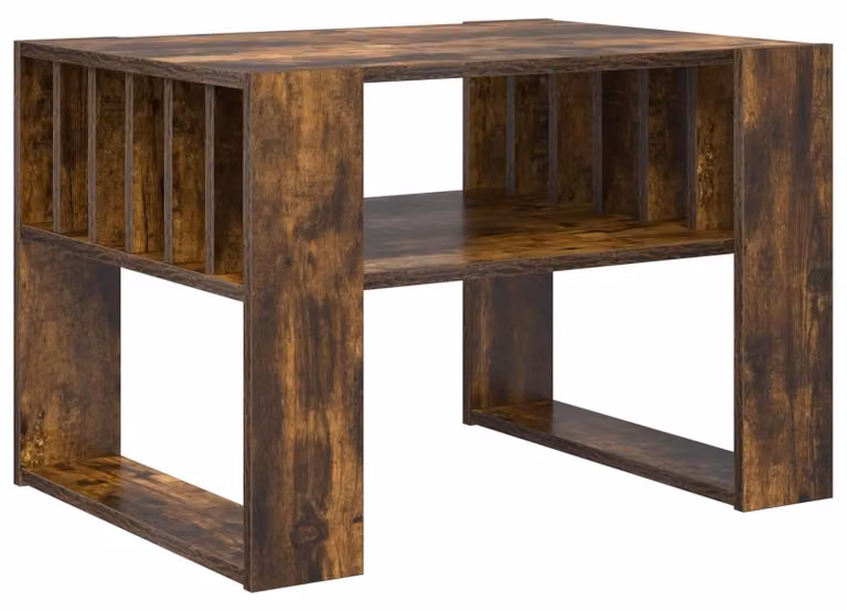 Tavolino da salotto moderno in legno di quercia affumicato